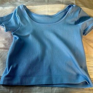 Blue athleta square neck top